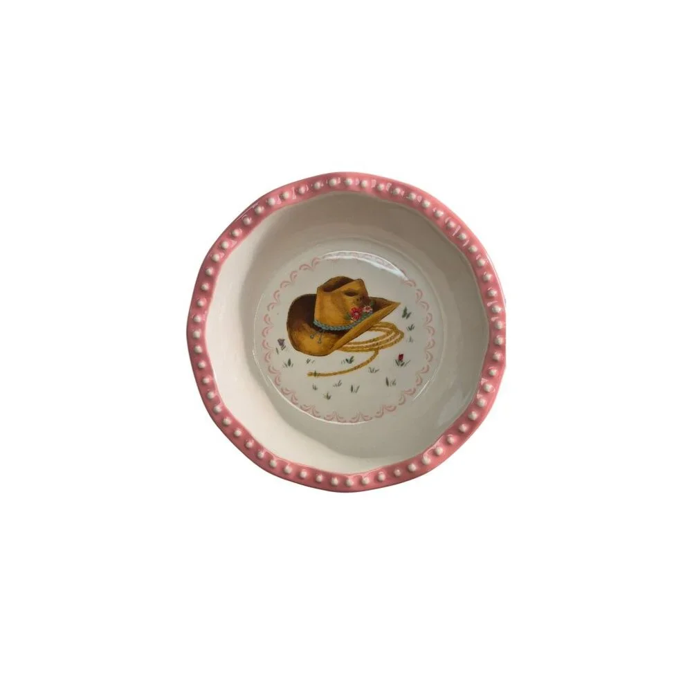 The Pioneer Woman Pie Plate & DIY Pincushion Kit With Instructions & Cotton Fabr